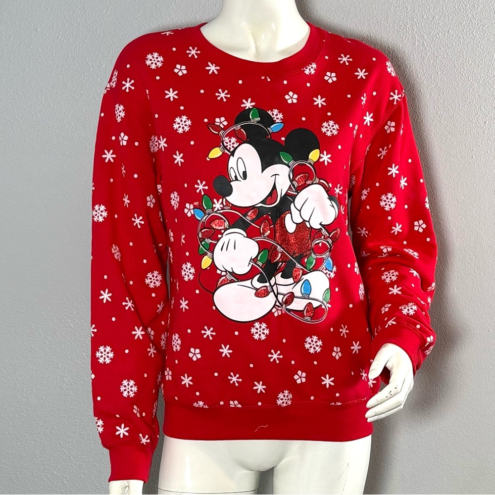 Disney Mickey Mouse Light-Up Christmas Sweatshirt. XS